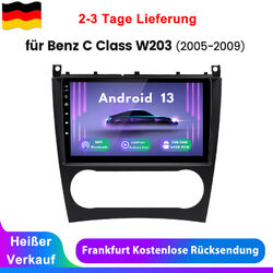 Für Mercedes Benz C-Klasse W203 CLK 209 9'' Autoradio GPS Navi DAB+ RDS Carplay