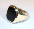 Herrenring Gold mit Onyx