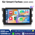 6+128GB Android 13 Autoradio GPS Nav CarPlay Für Smart Fortwo 451 2005-2010 SWC