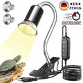 Schildkröten Wärmelampe Reptilien Terrarium Lampe UV 25+50W Heizlicht mit Timer