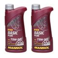 2x 1 Liter Mannol Basic Plus 75W-90 API GL-4+ Getriebeöl 75W90 Schalgetriebe Öl