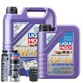 Motoröl 5W40 LIQUI MOLY High Tech 6L+MAHLE Ölfilter +Spülung +Cera Tec