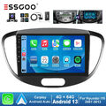DAB+ Autoradio Für Hyundai i10 07-12 4+64G Android 13 Carplay GPS SAT NAV Kamera