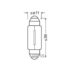 10x Glühlampe, Einstiegsleuchte ams-OSRAM 6461 passend für