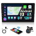 8G+128G 9“ Doppel 2 Din Autoradio Android 13 Apple Carplay 4G WIFI GPS Navi DSP