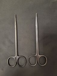 2x Aesculap BC177R Präparier-Schere Jameson Geb. 150mm Scissors