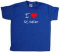 Kinder-T-Shirt I Love Heart St Helier