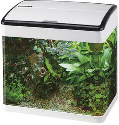 SuperFish Panorama Aquarium weiß mit LED Beleuchtung,Filter,uvm.20,35 u.50 Liter