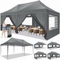 Pavillon 3x3/3x6m Wasserdicht Faltpavillon Partyzelt Gartenzelt UV Schutz 50+