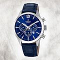 Festina Leder Herren Uhr F20542/2 Armbanduhr blau Timeless Chrono UF20542/2