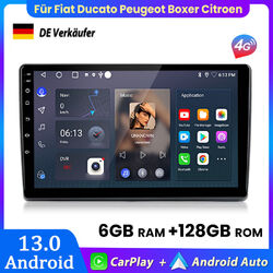 6+128G Carplay Android13 Autoradio GPS SAT Für Fiat Ducato Peugeot Boxer Citroen