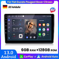 6+128G Carplay Android13 Autoradio GPS SAT Für Fiat Ducato Peugeot Boxer Citroen