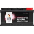 SIGA AGM DYNAMIK Autobatterie 95Ah 12V Start-Stop VRLA Batterie Starterbatterie 