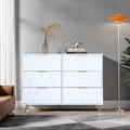 Kommode mit 6 Schubladen Sideboard Schrank Anrichte Highboard 100 weiß holz
