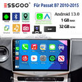 DAB+ Autoradio Carplay Android13 1+32G Für VW Passat B6 B7 10-15 GPS BT KAM WIFI