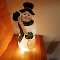 Schneemann Figur Beleuchtet ca. 33cm | Guter Zustand 