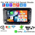 2+64G DAB+ 7"Autoradio Android WiFi GPS Navi für VW GOLF 5 6Passat Tiguan Touran