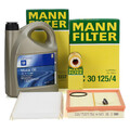 MANN Filterset + 5L ORIGINAL 5W30 dexos2 Motoröl für OPEL CORSA C 1.0 1.2 1.4