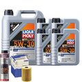 Motoröl 5W30 LIQUI MOLY Leichtlauf Special Tec Ll 9L+MAHLE Ölfilter +Spülung