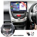 6G+128G Android 13 Carplay GPS Autoradio Für Toyota Aygo Citroen C1 Peugeot 107