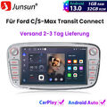 Carplay Android13 Autoradio GPS NAVI BT FM DAB+ Für Ford C/S-Max Transit Connect