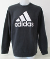 Adidas leichtes Sweatshirt, 3 Streifen, schwarz & weiß, X Large, passt 46" Brustumfang