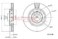 2x METZGER Bremsscheibe Lack/Ks für AUDI/SEAT/SKODA/VW HA 6110190