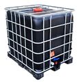 1000l IBC Wassertank Container GESPÜLT SCHWARZ PE-Palette