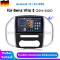 Android 13 10" Autoradio Carplay Für Benz Vito W447 14-2020 GPS Navi WIFI 6+128G