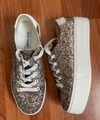 Steve Madden Glitzer Sneaker Gr. 38,5 8M Plateau Schuhe