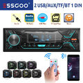 Autoradio mit Bluetooth BT Freisprech 7 Farben 1DIN MP3 Player USB SD Aux FM