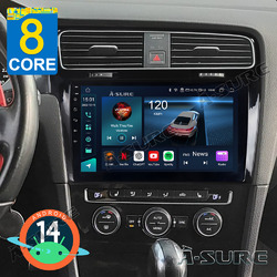 Android 14 Autoradio Carplay 4+64GB WiFi RDS GPS Navi 4G-LTE Für VW Golf MK7 VII