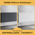 SONNI Design Röhren Heizkörper Paneel Flachheizkörper Bad Horizontal 600x1183mm 