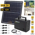 Generator Solar Powerstation mit USB-Ladegerät Solarpanel-Lampe Outdoor Camping