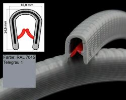 SMI KS1-4G Kantenschutzprofil Gummi Profil Klemmprofil Kederband Schutzband PVC