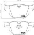 HELLA PAGID Bremsbelagsatz Scheibenbremse 8DB 355 010-471 für BMW 5er E60 E61