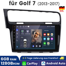 Für Golf 7 2013-2017 10'' Autoradio mit NAVI Android 13 Carplay GPS Wifi 6+128GB