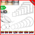 LED Panel 3/6/9/12/15/18/24W Deckenlampe Einbau Leuchte mit Trafo Einbaustrahler