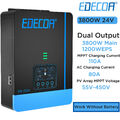 EDECOA 4000VA Hybrid Solar Wechselrichter 24V 3800W MPPT 110A PV 55-450VDC BMS