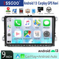 9" Autoradio Android 13 Carplay GPS Navi RDS WIFI Für VW GOLF 5 6 Touran Polo 6R