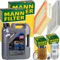 MANN INSPEKTIONSPAKET+5L LIQUI MOLY 5W-30 ÖL passend für OPEL CORSA E 1.3 CDTI