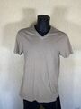 Daniele Fiesoli Kurzarm T-Shirt/Braun/Gr.L/Designer/V-Ausschnitt/Komfort/Leger