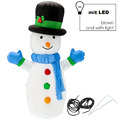 120cm Schneemann aufblasbar LED beleuchtet Deko außen Weihnachten Figur Winter