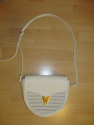 Coccinelle Umhänge tasche weiß Leder NEU Damen Bag Handtasche white Crossbody