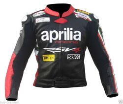 APRILIA Rennen Motorrad Lederjacke Herren Leder Bikerjacke Lederjacken52-54-56-8