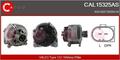 CASCO CAL15325AS Lichtmaschine Generator 180A 12V für VW TOURAN (1T1, 1T2)