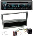 Kenwood Bluetooth DAB CD MP3 USB Autoradio für Opel Corsa C ISO 2000-2004 alumin