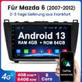 8Kern Android13 Für Mazda 6 GH GG 2007-2012 Autoradio GPS Navi Carplay 4+64G SWC