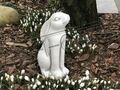 Garten Dekoration Hase Terrasse Stein Figuren Figur Deko Statue Skulptur S103124