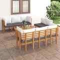 Garten Lounge Set Kissen Sofa Sitzgruppe Gartenmöbel Massivholz Akazie vidaXL